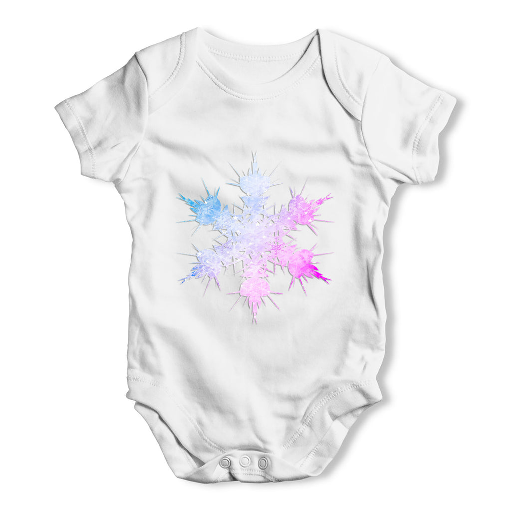 Multi-coloured Snowflake Baby Grow Bodysuit