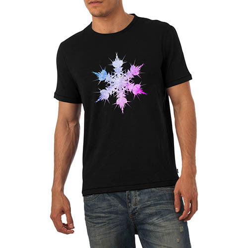 Men's Multi-coloured Snowflake Graphic T-Shirt