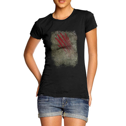 Women's Bloody Claw Slash Printed Graphic T-Shirt