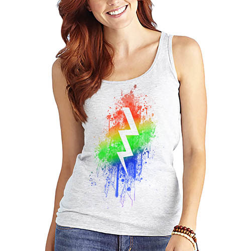 Women's Lighting Bolt Printed Graphic Tank Top