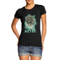 Womens Distressed Print Aztec Red Indian Skull T-Shirt