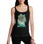 Womens Distressed Print Aztec Red Indian Skull Tank Top