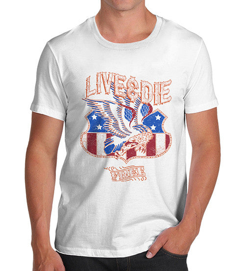 Mens American Eagle Live And Die Free T-Shirt