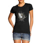 Womens Distress Print Wolf Call of the Hunter T-Shirt