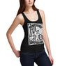 Womens Biker Distress Print Design Los Angeles Choppers Tank Top