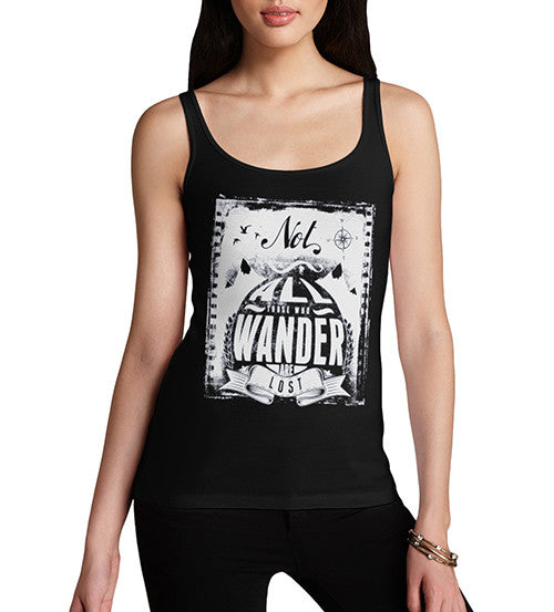 Womens All Those Who Wander Funny Tank Top