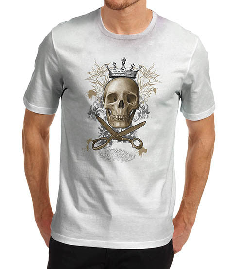 Mens New York City Skull King Gothic T-Shirt