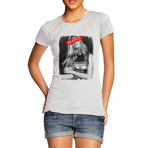 Womens Silence Fashion Model Funny T-Shirt