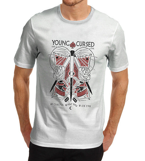 Mens Gothic Young and Cursed T-Shirt