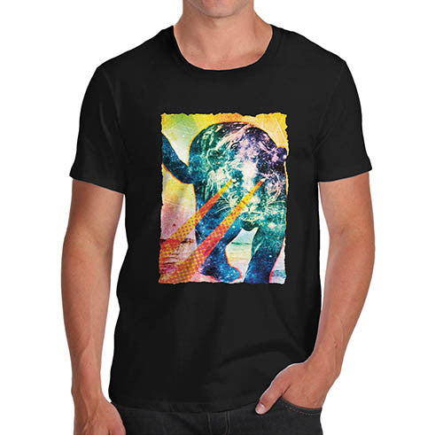 Mens Psychedelic Print Super Power Tiger T-Shirt