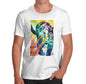 Mens Psychedelic Print Super Power Tiger T-Shirt