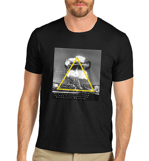 Mens Atom Bomb Nuclear Explosion Graphic T-Shirt