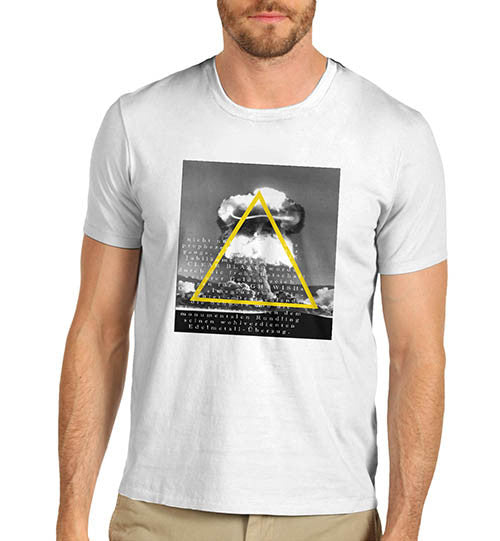 Mens Atom Bomb Nuclear Explosion Graphic T-Shirt