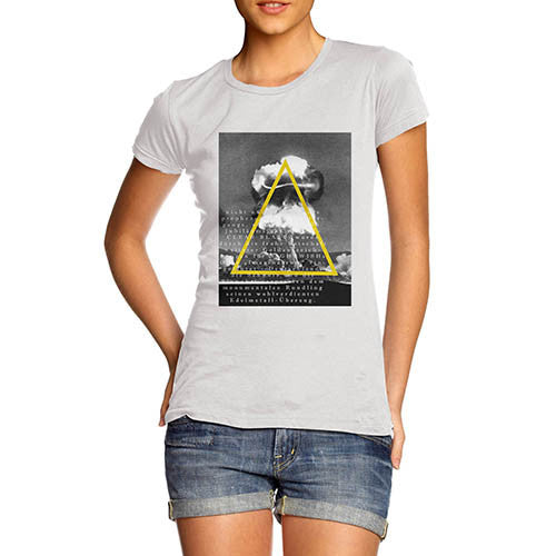 Womens Atom Bomb Nuclear Explosion Graphic T-Shirt