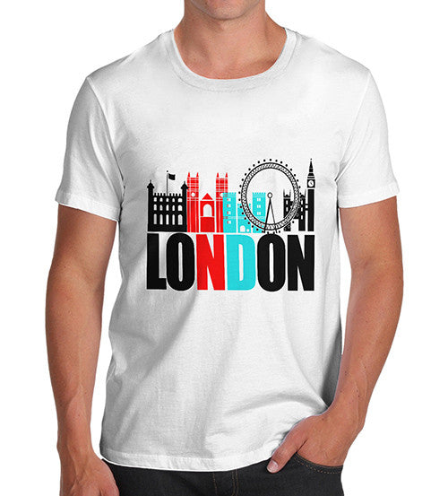 Mens London Famous Land Marks Printed T-Shirt
