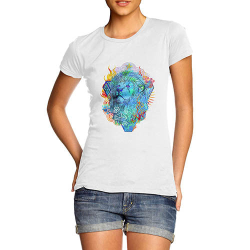 Womens Classic Lions Head Graphic T-Shirt