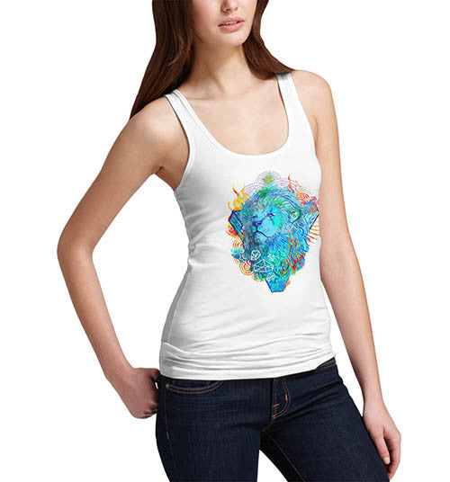 Womens Classic Lions Head Graphic Tank Top