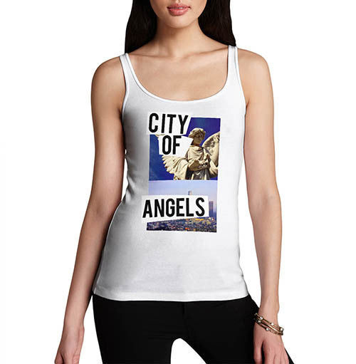 Womens City Of Angels Graphic Tank Top