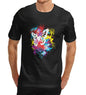 Mens Splash Of Colour Butterfly Graphic T-Shirt