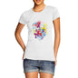 Womens Splash Of Colour Butterfly Graphic T-Shirt