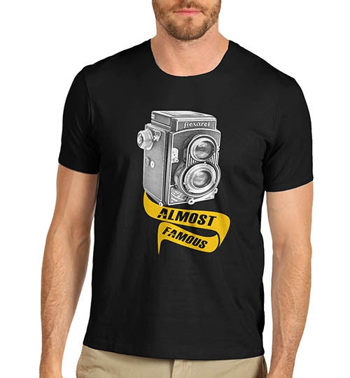 Mens Classic Camera Almost Famous Funny T-Shirt