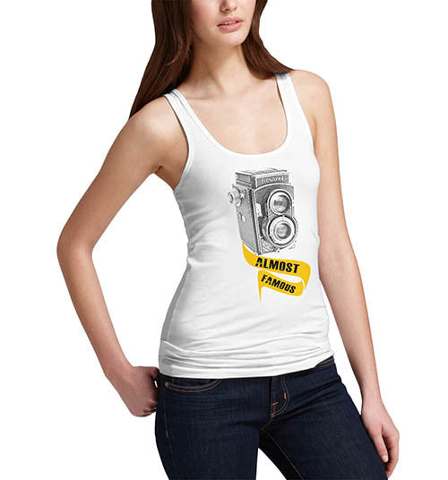 Womens Classic Camera Almost Famous Funny Tank Top