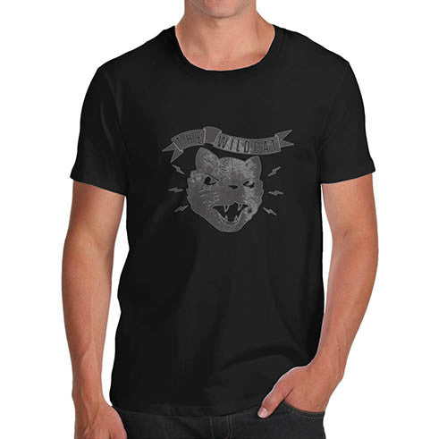 Mens The Wild Cat Funny T-Shirt