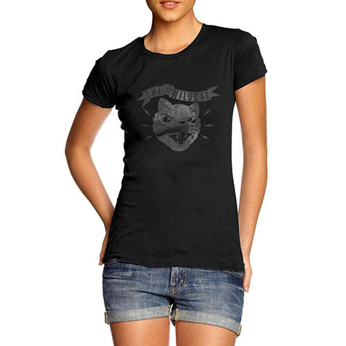 Womens The Wild Cat Funny T-Shirt