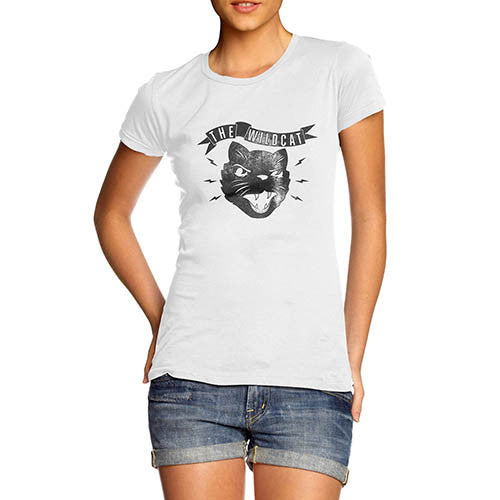 Womens The Wild Cat Funny T-Shirt