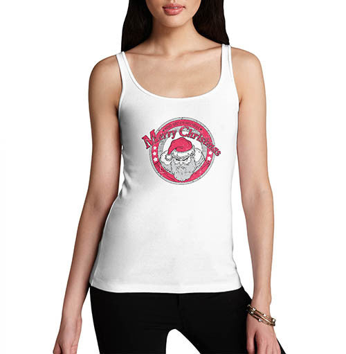 Womens Grumpy Santa Christmas Tank Top