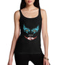 Womens Smeared Make Up Joker Face Print Tank Top