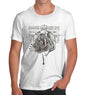 Mens Tiger Face Distress Print T-Shirt