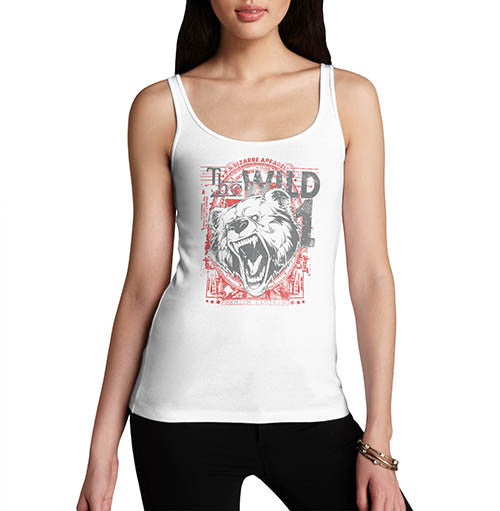 Womens The Wild Bear Graphic Tank Top