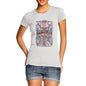 Womens Union Jack Skull Distress Print T-Shirt