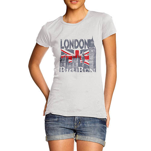 Womens London Big Ben Union Jack T-Shirt