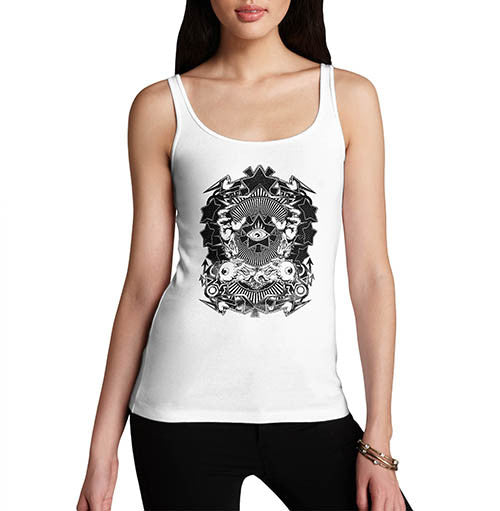 Womens Cult All Seeing eye Print Tank Top