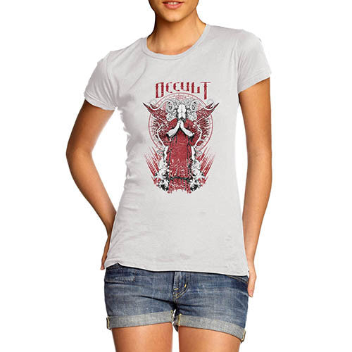 Womens Satanic Occult Print T-Shirt