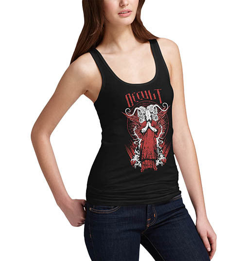 Womens Satanic Occult Print Tank Top