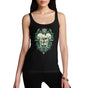 Womens Green Devil Skull Print Graphic Tank Top