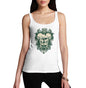 Womens Green Devil Skull Print Graphic Tank Top