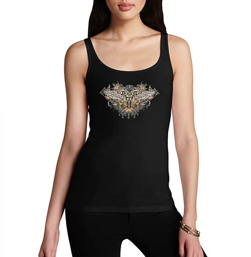 Womens Gothic Twin Gun Wings Tank Top