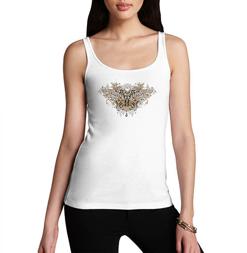 Womens Gothic Twin Gun Wings Tank Top