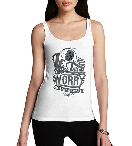 Womens Bob Marley Dont Worrie Printed Tank Top