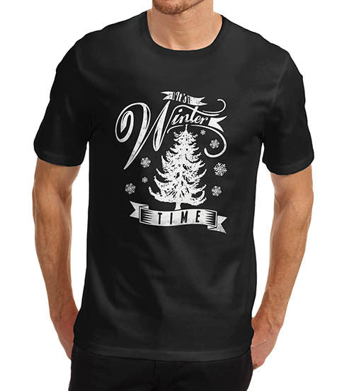 Mens It's Winter Time Festive T Shirt T-Shirt