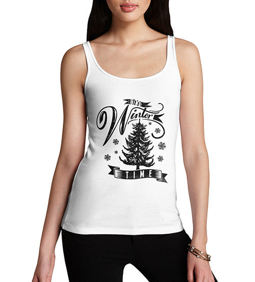 Womens It's Winter Time Festive T Shirt Tank Top