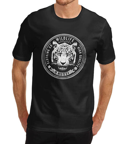 Mens Tiger Face Wildlife Clothing Co T-Shirt