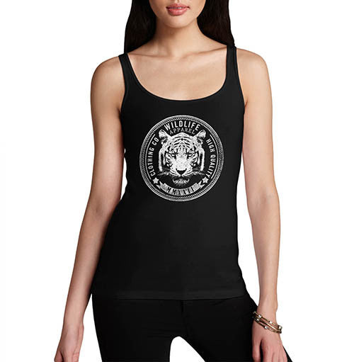 Womens Tiger Face Wildlife Clothing Co Tank Top