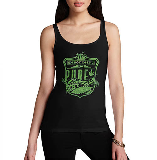 Womens Pure Awesomeness Distress Printed Tank Top