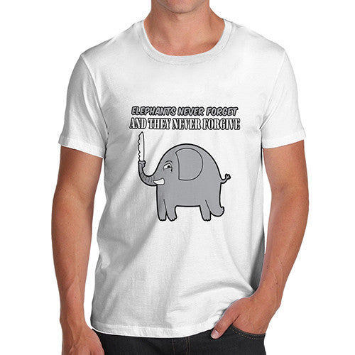Men's Elephants Never Forget Funny T-Shirt