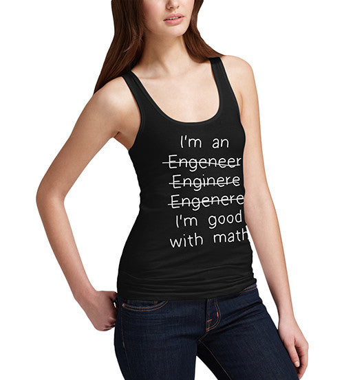 Women's Good With Maths Not With Spelling Funny Tank Top